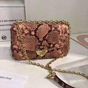 Limited Edition Michael Kors Pink Snake Print Soho Bag